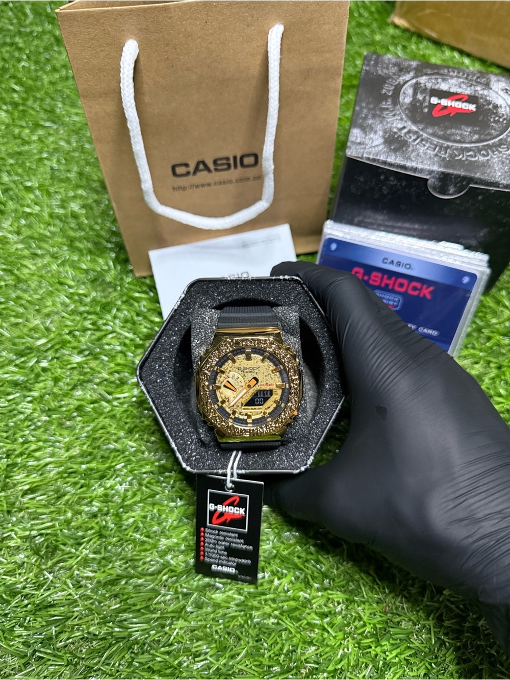 G-Shock Men's Gold and Black Digital-Analog Watch